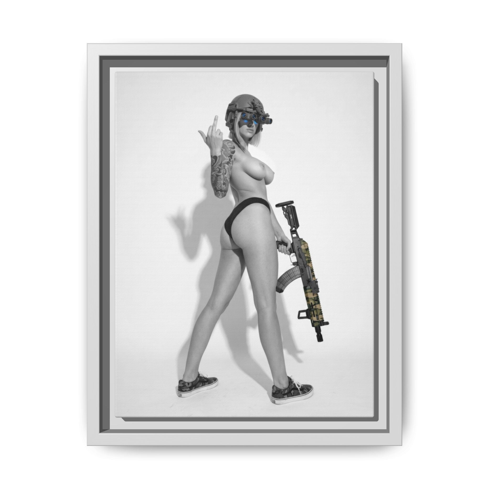 Shotty Vol. 1 Multi-Color Framed Matte Canvas Art Print