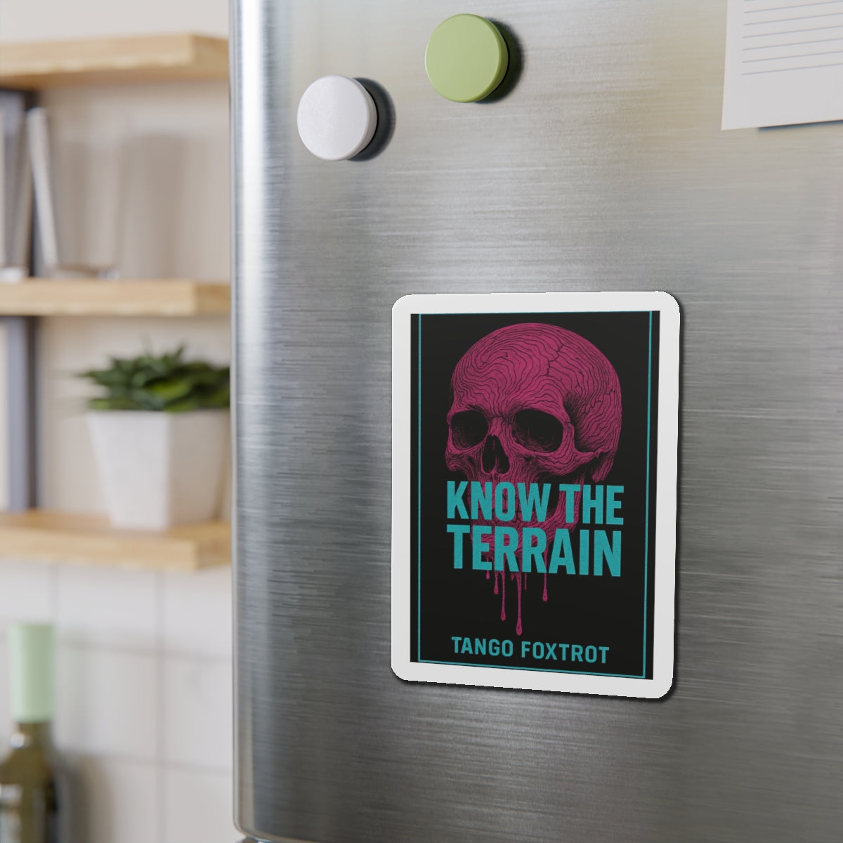 Know The Terrain Die-Cut Magnet