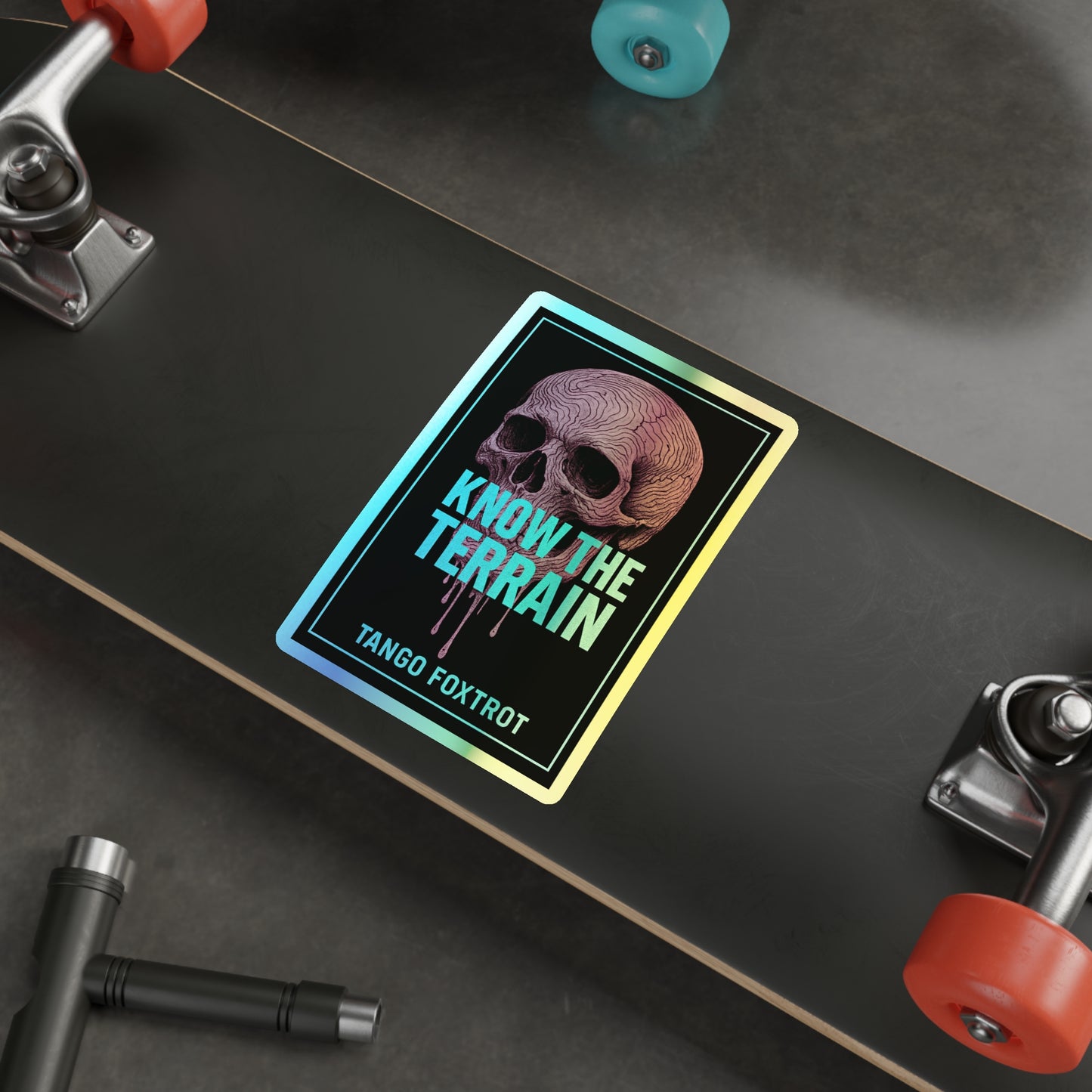 Know The Terrain Holographic Die-Cut Stickers
