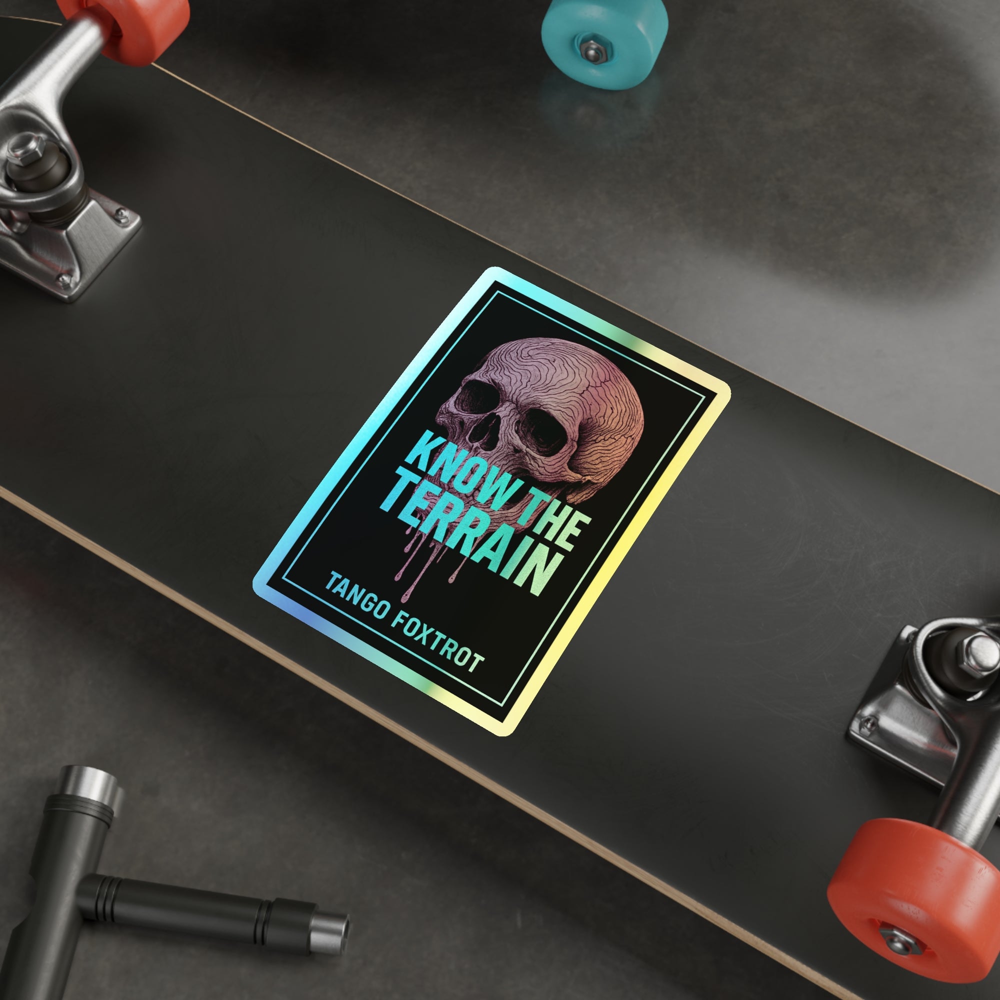 Know The Terrain Holographic Die-Cut Stickers