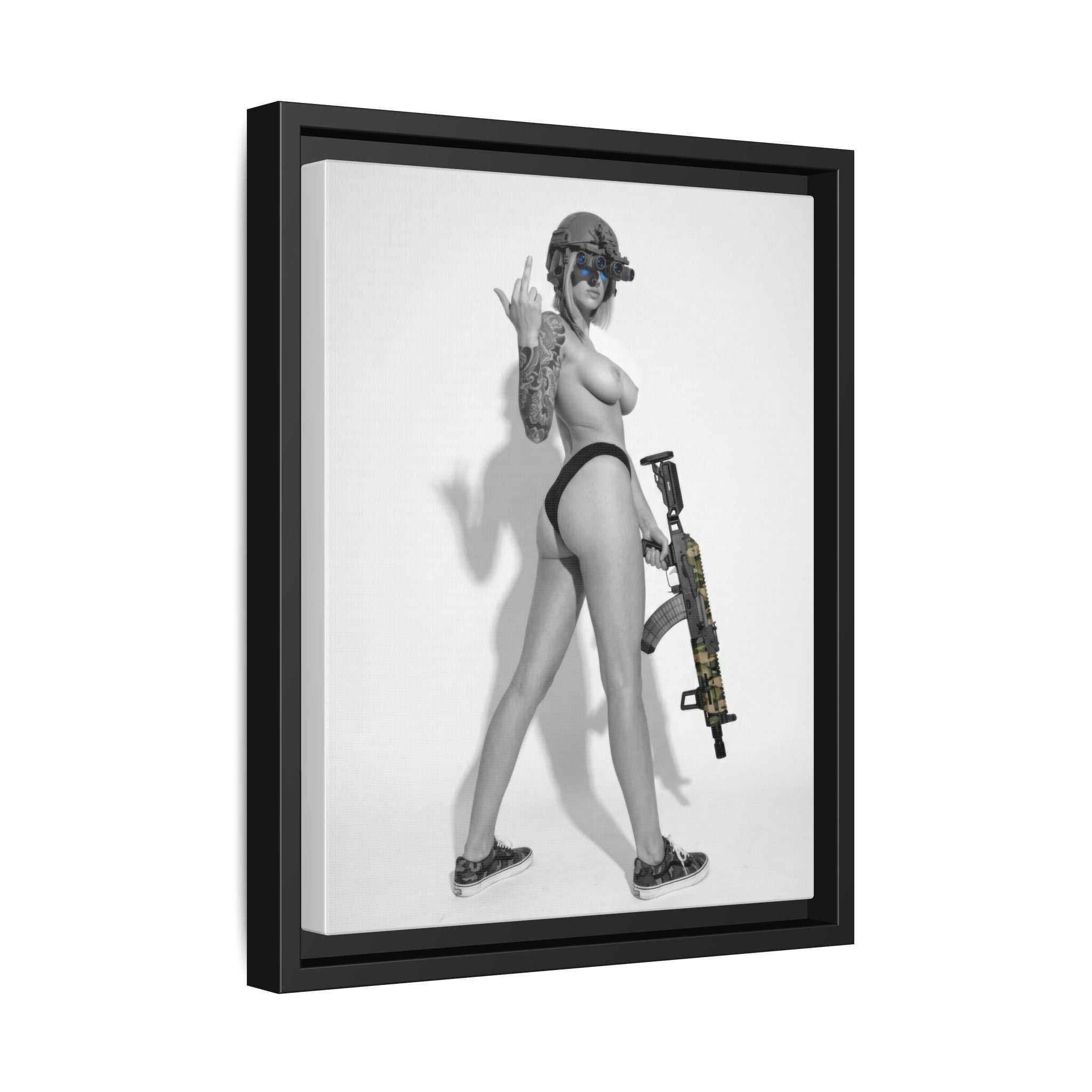 Shotty Vol. 1 Multi-Color Framed Matte Canvas Art Print