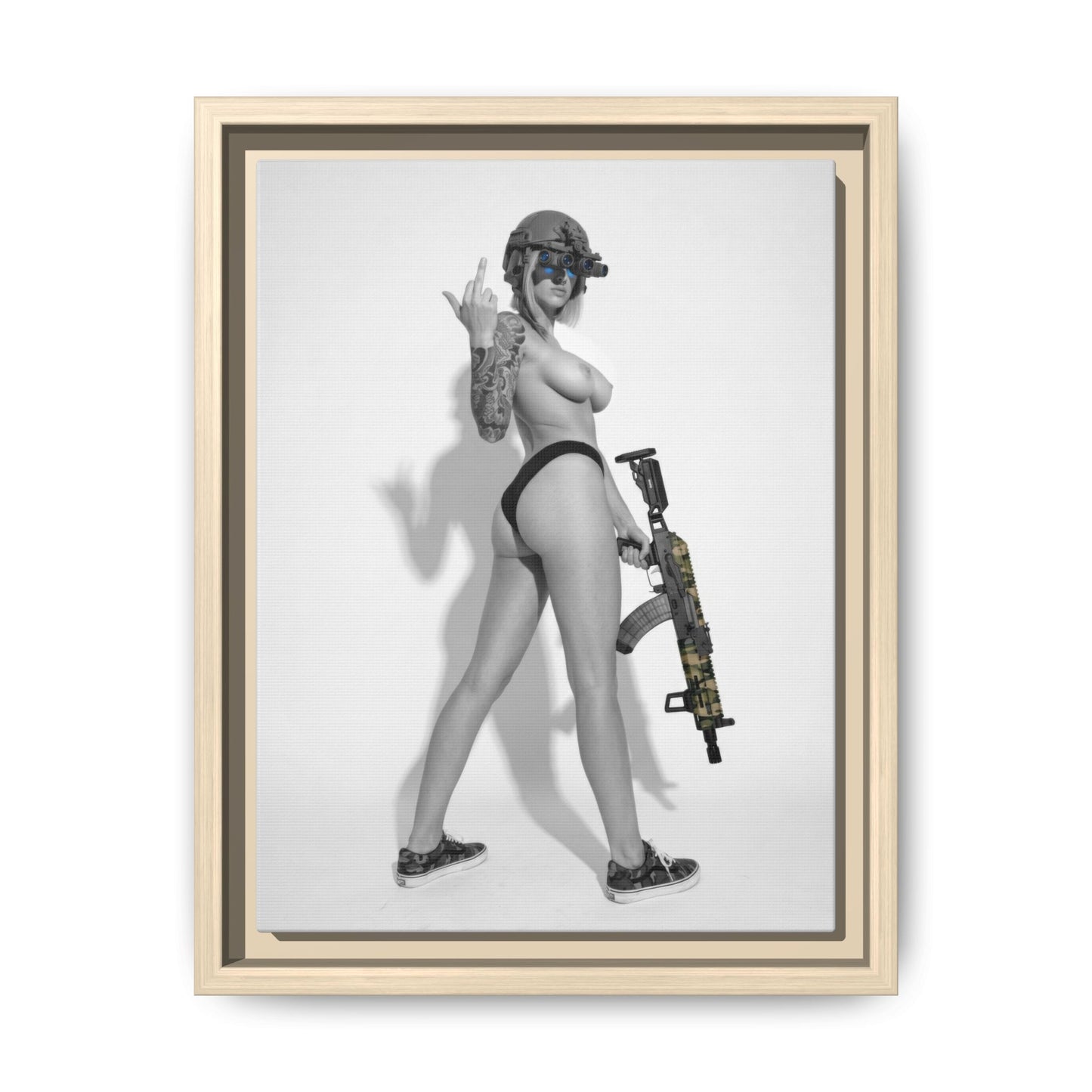Shotty Vol. 1 Multi-Color Framed Matte Canvas Art Print