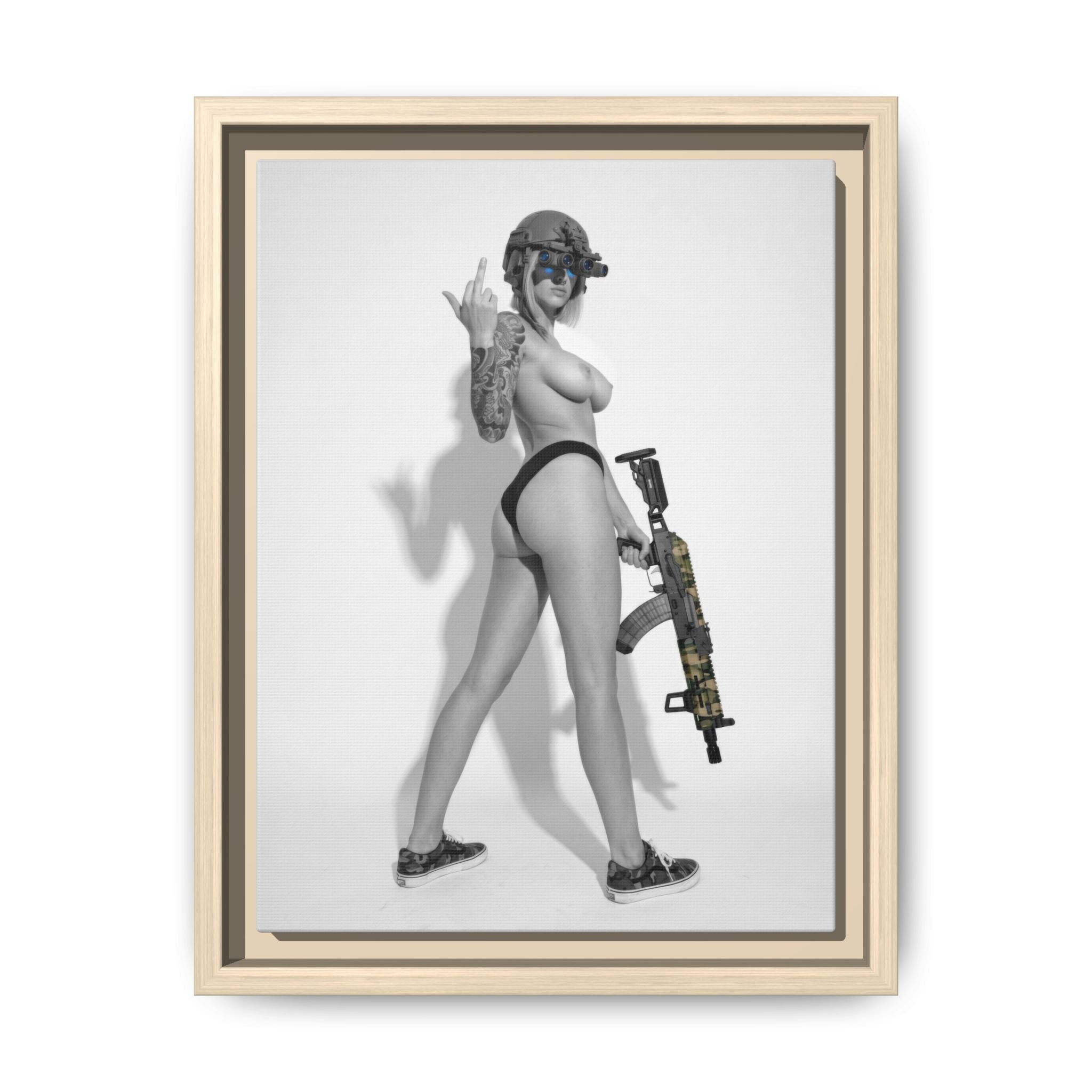 Shotty Vol. 1 Multi-Color Framed Matte Canvas Art Print