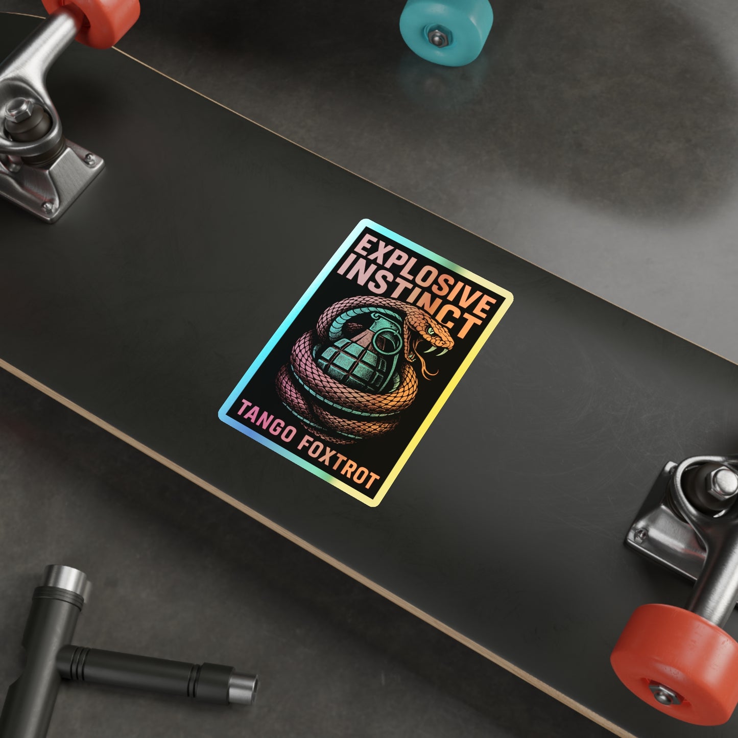 Explosive Instinct  Holographic Die-Cut Stickers