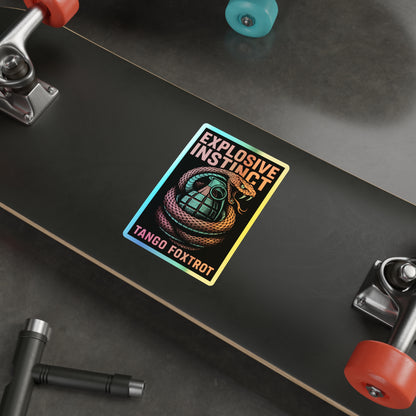 Explosive Instinct  Holographic Die-Cut Stickers