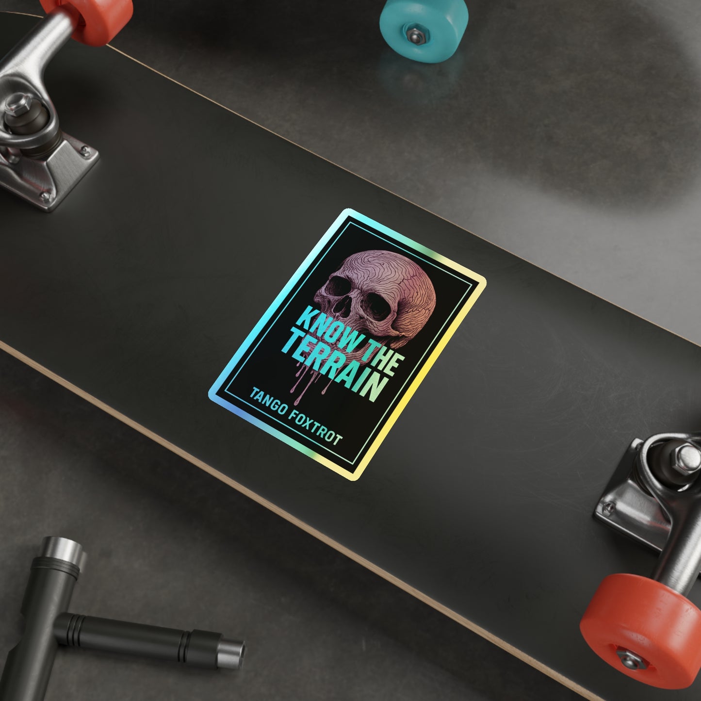 Know The Terrain Holographic Die-Cut Stickers