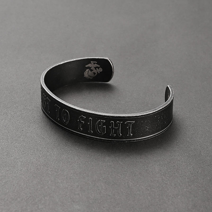 First To Fight - Marines - Stainless Steel Cuff Braclet