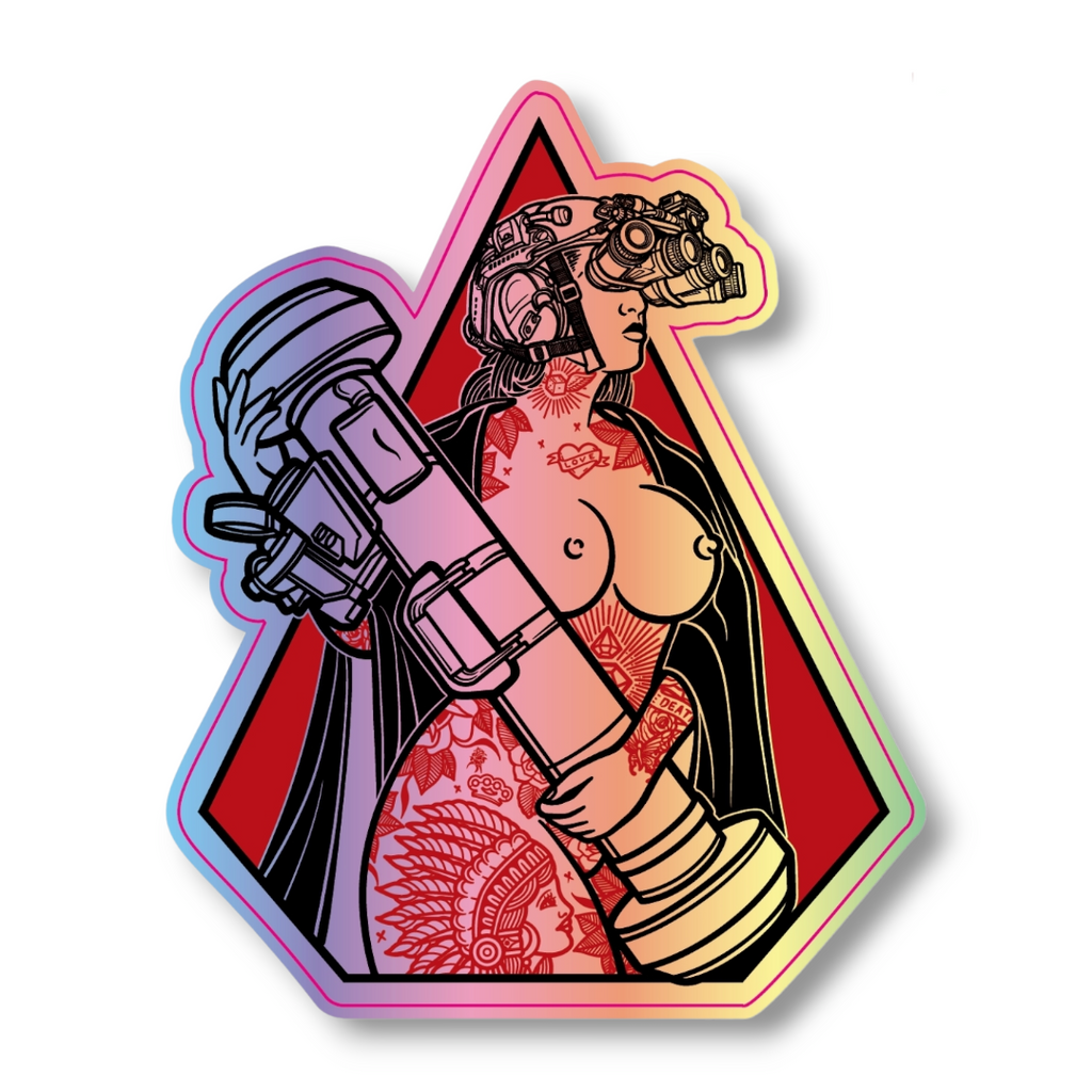 Lady Javelin - Holographic Sticker