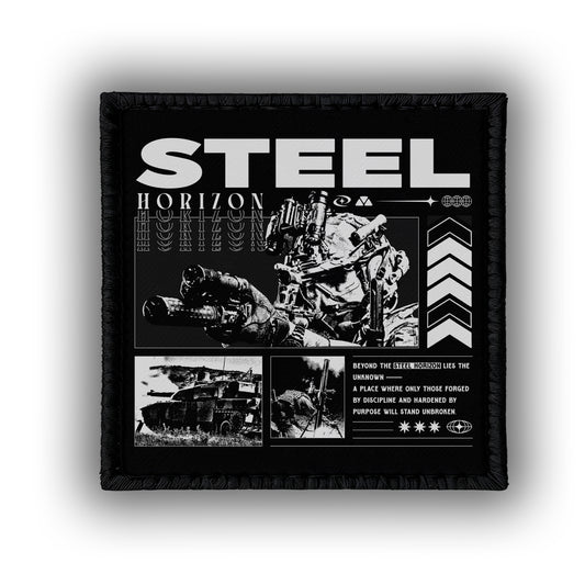 Steel Horizon  - 4" x 3" Sublimation Velcro Morale Patch