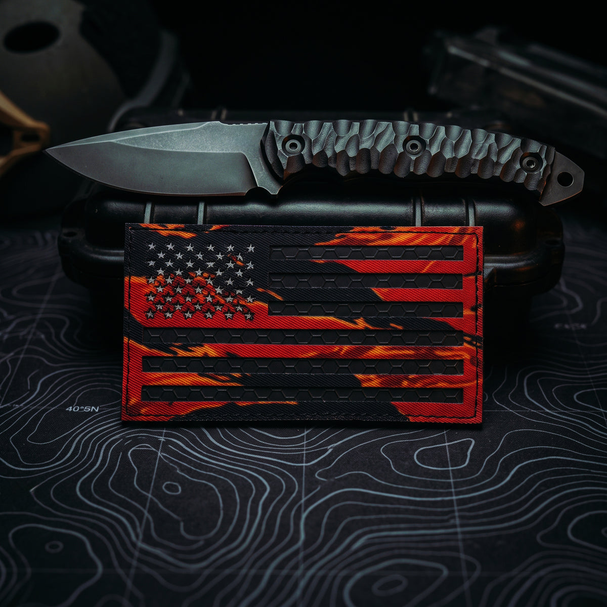 Afterburn American Flag - Limited Edition - IR Velcro Morale Patch