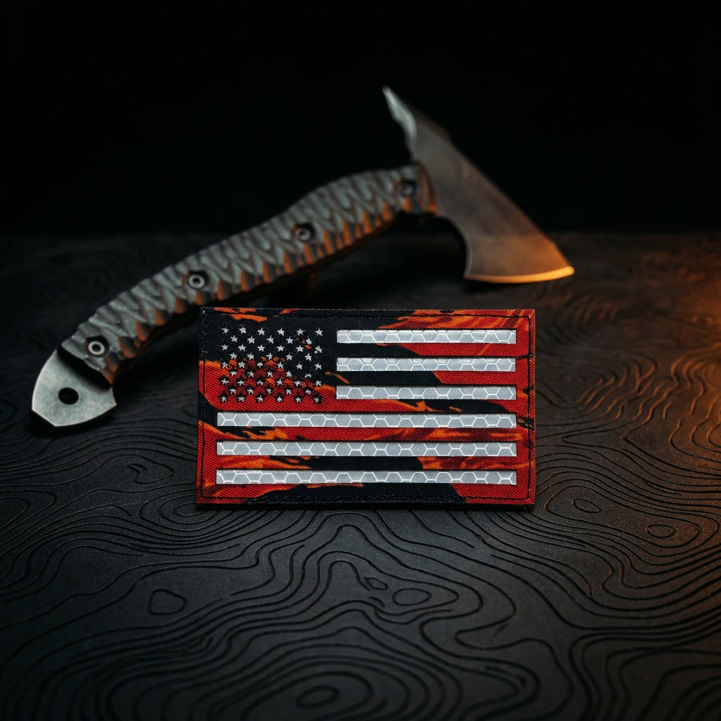 Afterburn American Flag - Limited Edition - IR Velcro Morale Patch