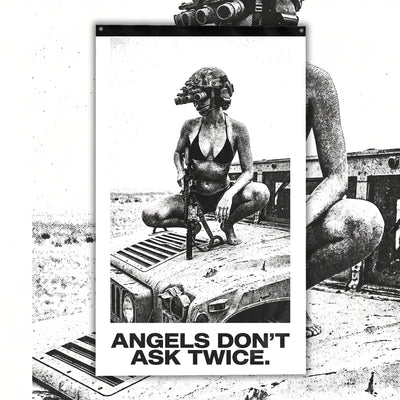 Angels Dont Ask Twice - 3x5 Double Sided Flag