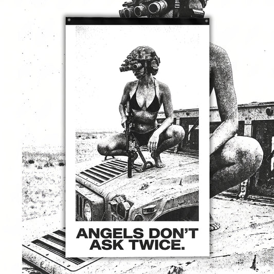 Angels Dont Ask Twice - 3x5 Double Sided Flag