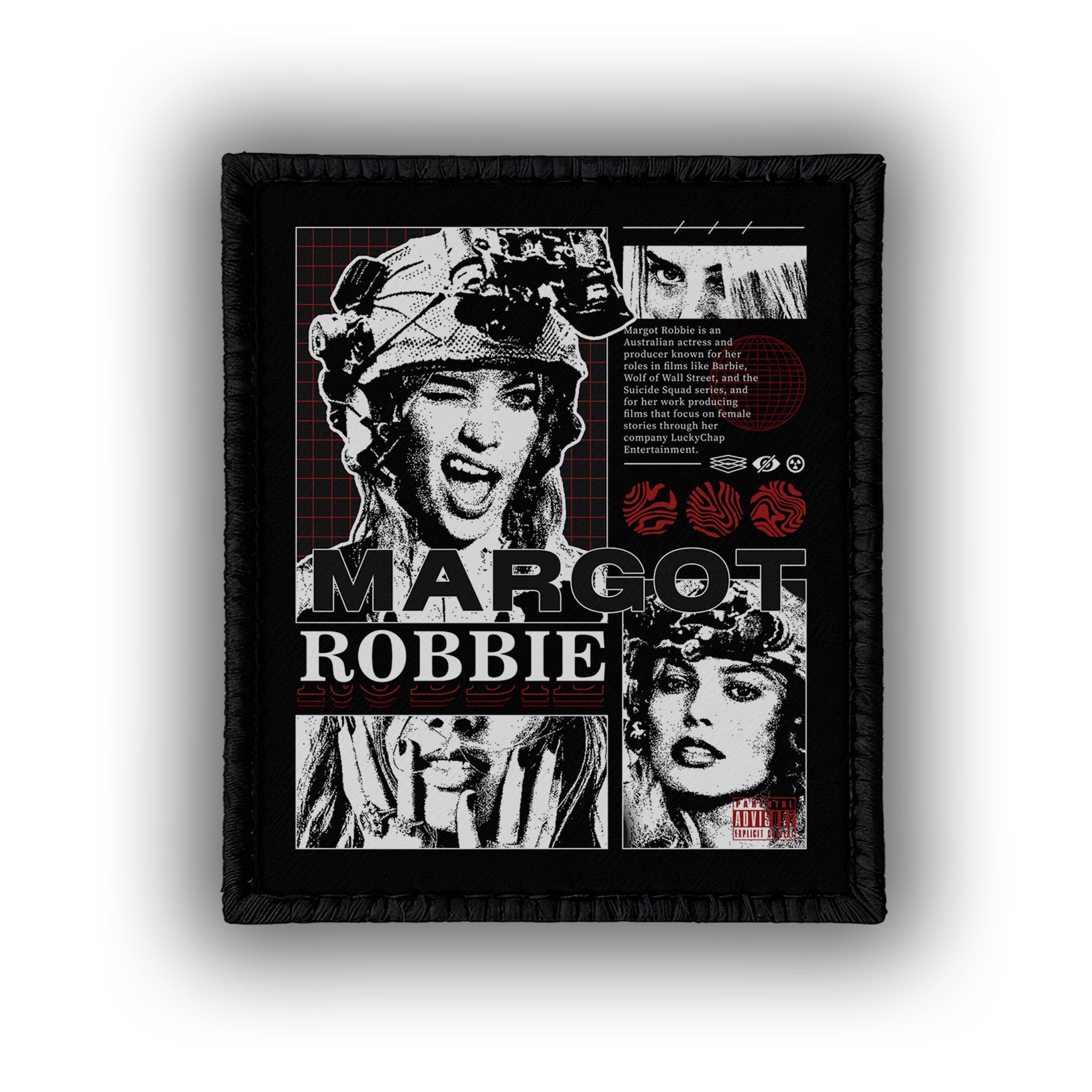 Margot Robbie  - 4" x 3" Sublimation Velcro Morale Patch