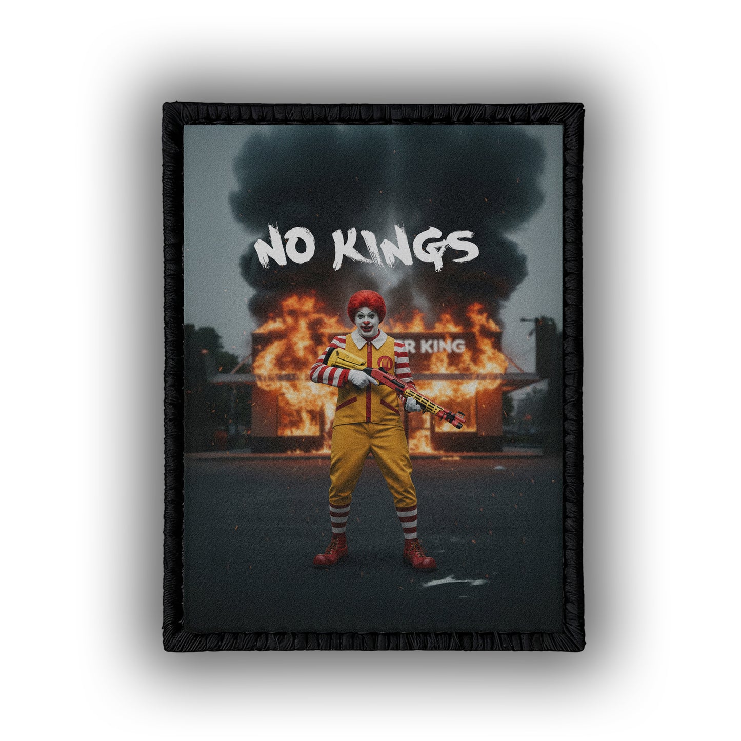 No Kings - 4" x 3" Sublimation Velcro Morale Patch