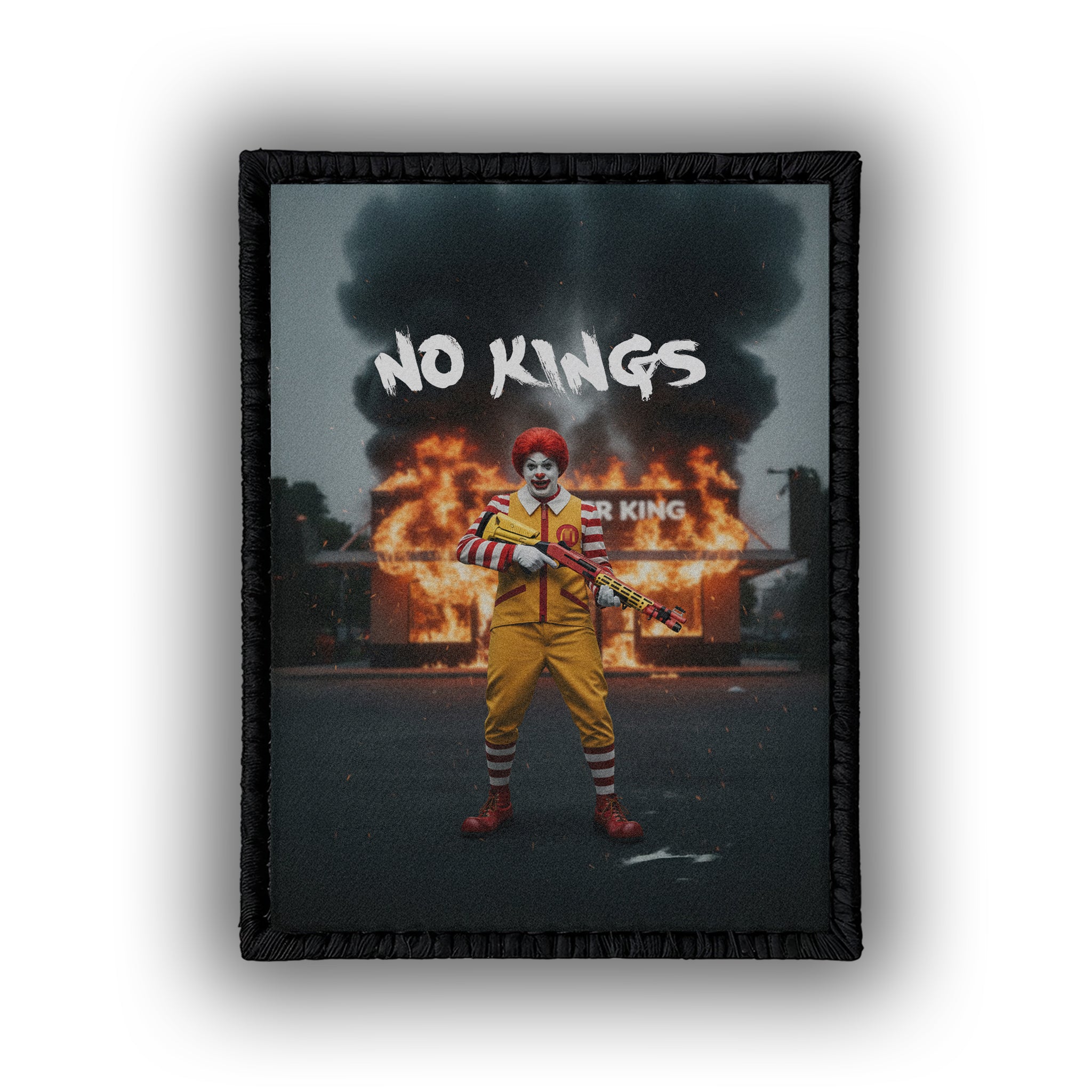 No Kings - 4" x 3" Sublimation Velcro Morale Patch