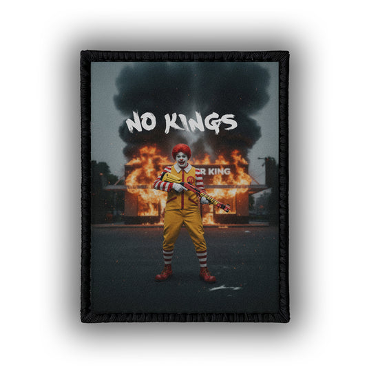 No Kings - 4" x 3" Sublimation Velcro Morale Patch