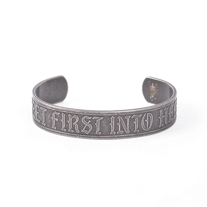 Feet First Into Hell - Stainless Steel Cuff Bracelet