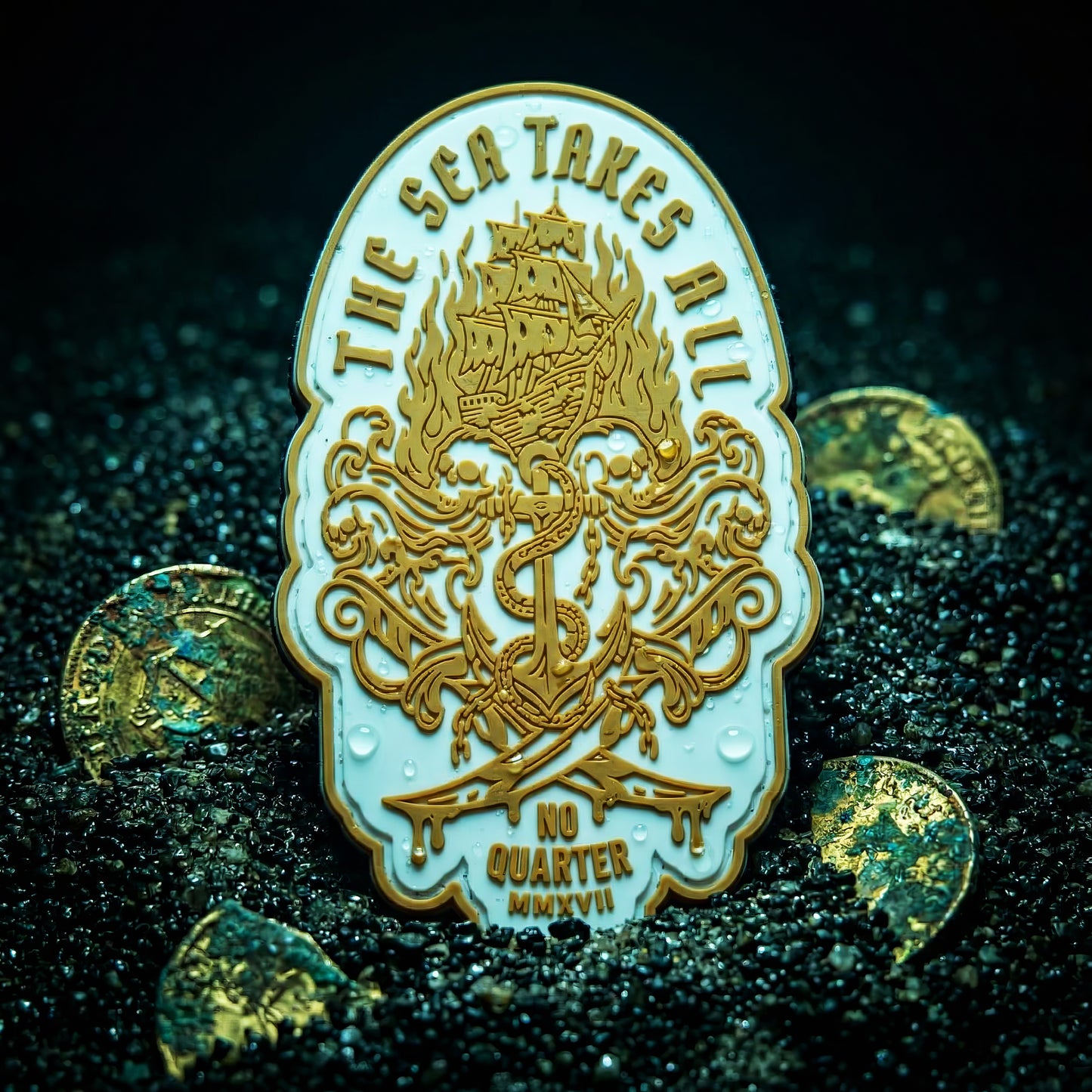 Sea Takes All - 4" x 3" - 2D PVC Velcro Morale Patch