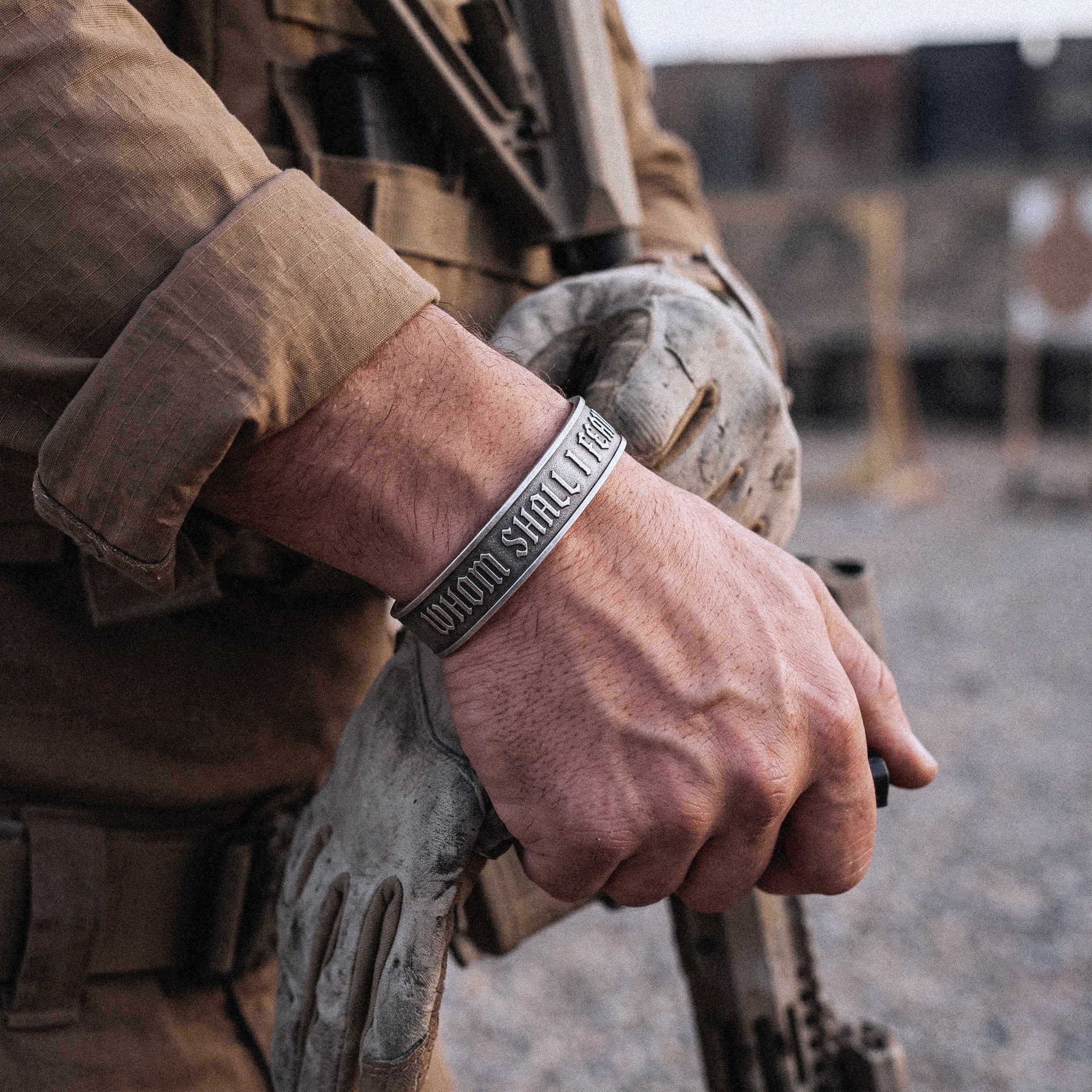 Whom Shall I Fear - Stainless Steel Cuff Bracelet